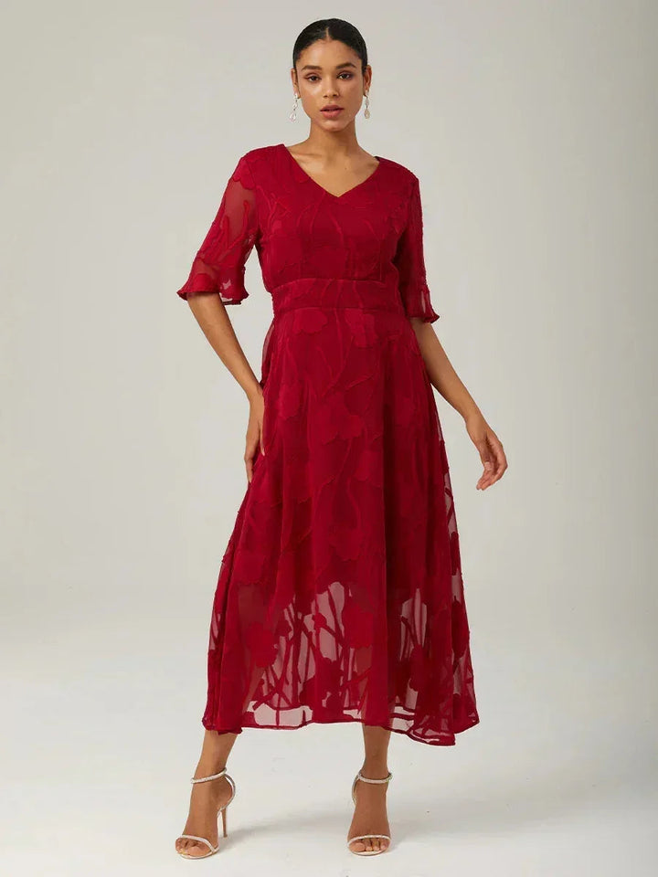 Karolina | Elegancka Koronkowa Sukienka Midi