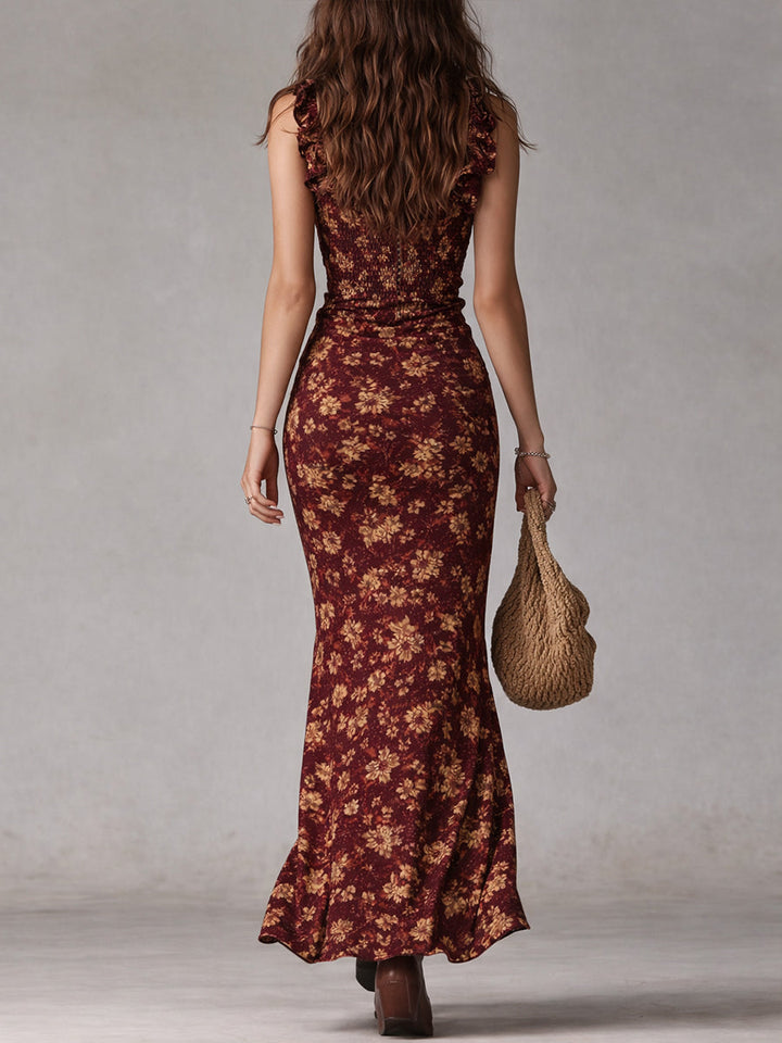Halina | Retro Sukienka Maxi Boho
