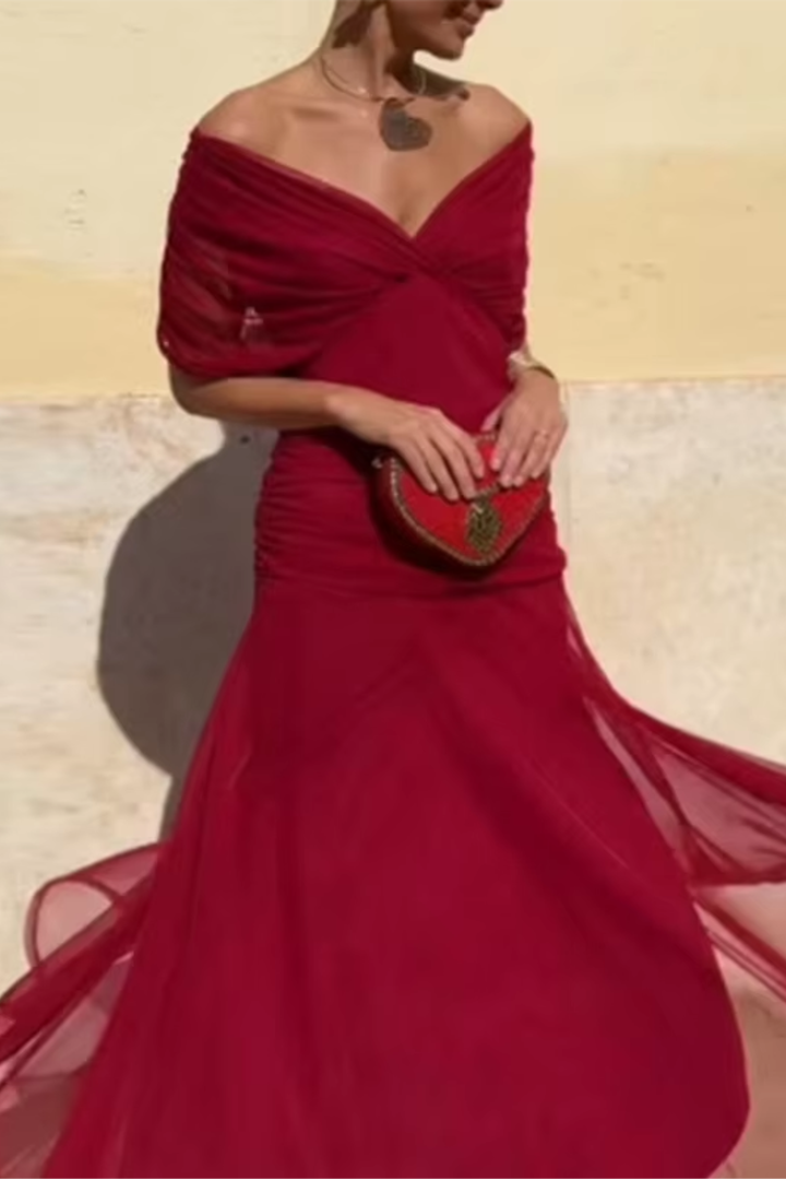 Luiza | Elegancka Sukienka Maxi z Dekoltem w Serek