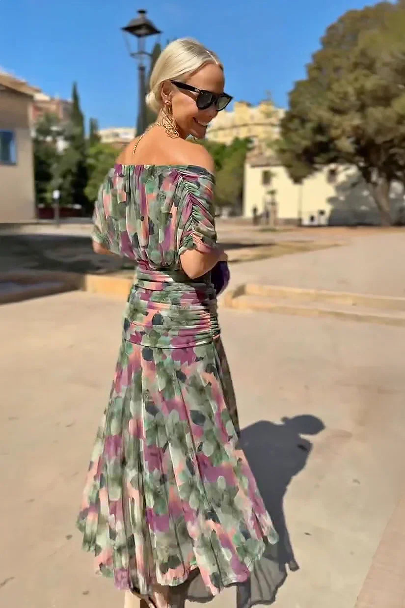Luiza | Elegancka Sukienka Maxi z Dekoltem w Serek