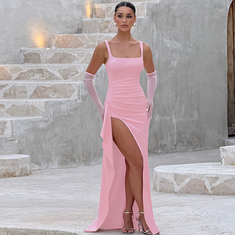 Marilyn | Elegancka Sukienka Maxi z Odkrytymi Plecami