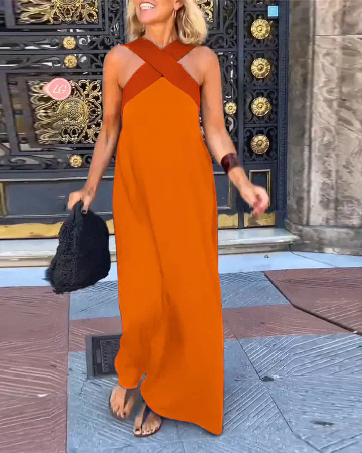 Kornelia | Kopertowa Sukienka Maxi