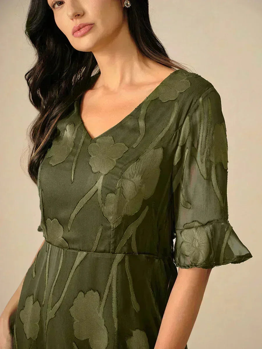 Karolina | Elegancka Koronkowa Sukienka Midi