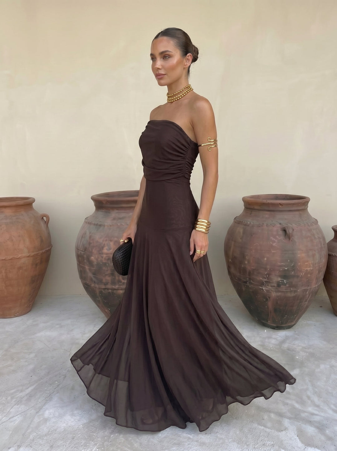Toledo | Elegancka Sukienka Maxi Hiszpańskiego Stylu