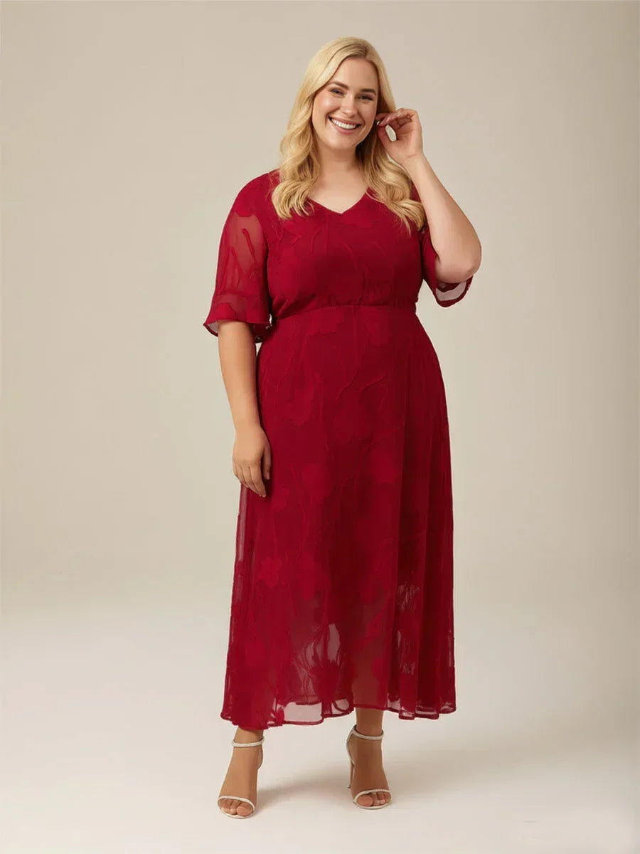 Karolina | Elegancka Koronkowa Sukienka Midi