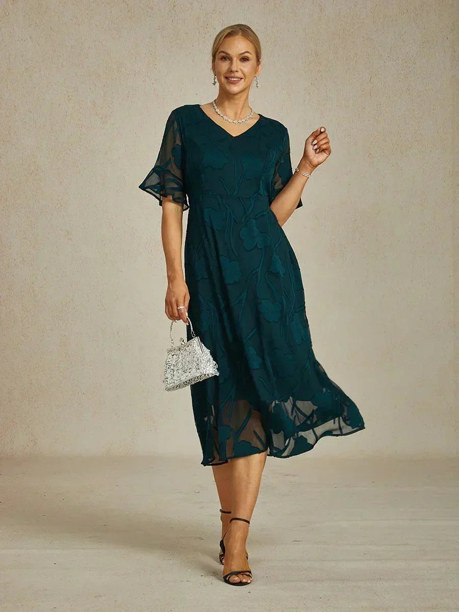 Karolina | Elegancka Koronkowa Sukienka Midi