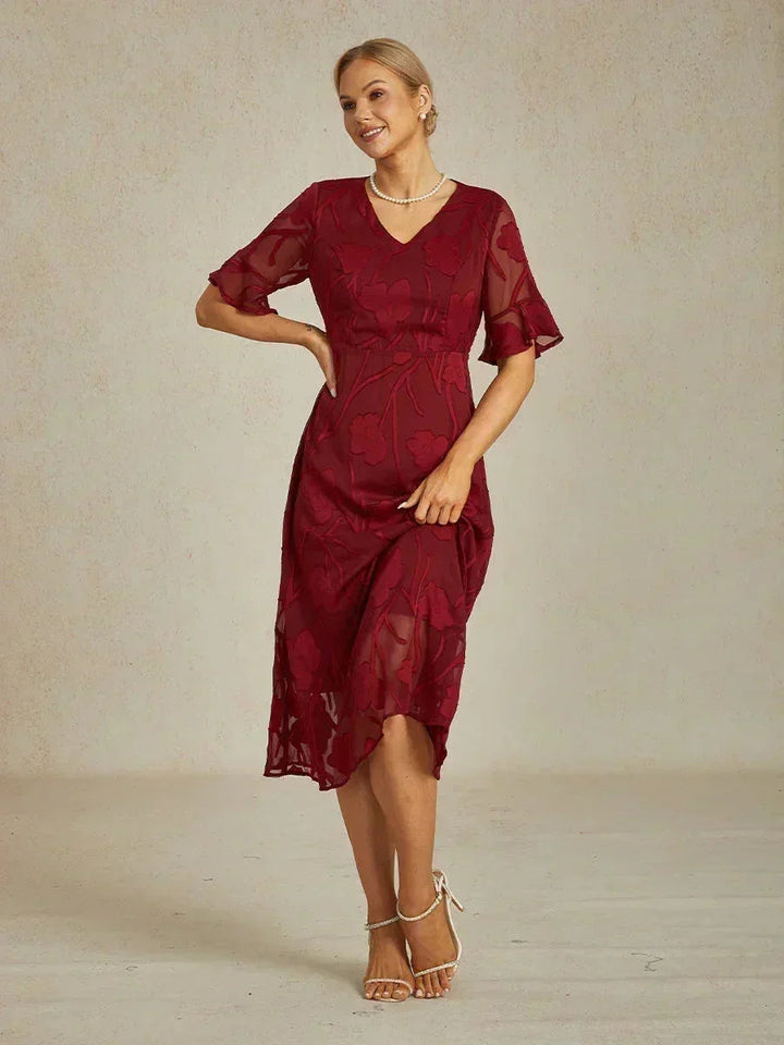 Karolina | Elegancka Koronkowa Sukienka Midi